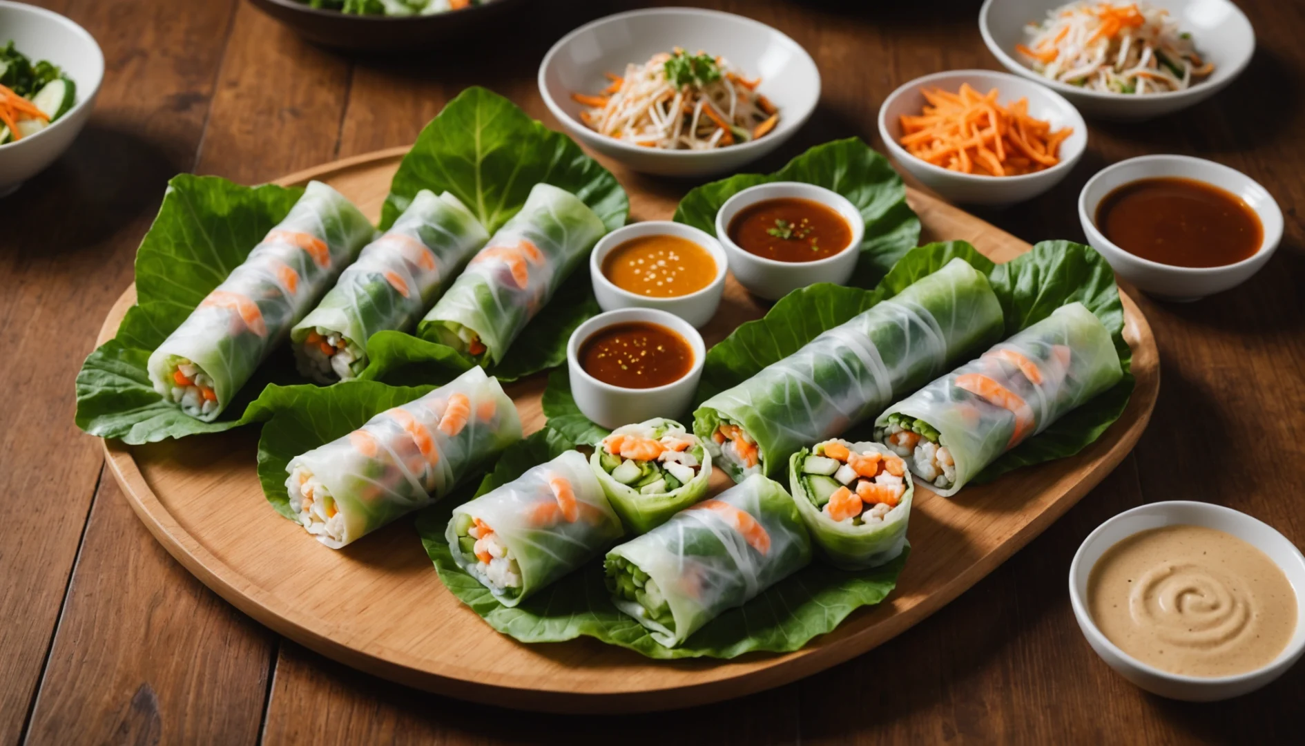 sauce cacahuètes rouleaux de printemps